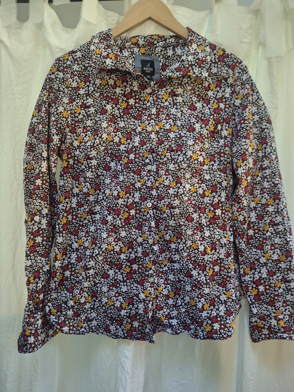 Nautica Jeans Floral Button-Front Shirt - Multicolor